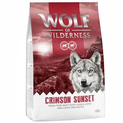 Wolf of Wilderness Adult 'Crimson Sunset' Hondenvoer met Lam & Geit - Graanvrij 1 kg bij Bitiba