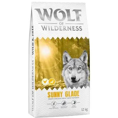 Wolf of Wilderness Adult "Sunny Glade" - Hondenvoer met Wild - Graanvrij Voordeelpakket: 2 x 12 kg nieuwe receptuur bij Bitiba