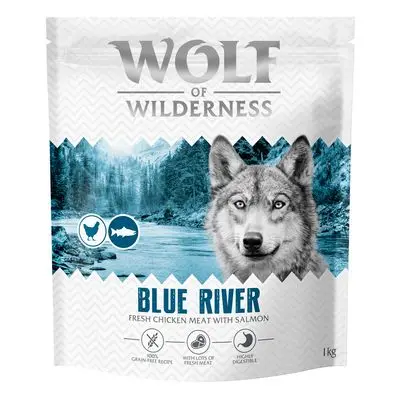 Wolf of Wilderness "Blue River" met Zalm Hondenvoer 1 kg nieuwe receptuur bij Bitiba