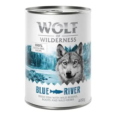Wolf of Wilderness Hondenvoer 6 x 400 g Blue River - Vis bij Bitiba