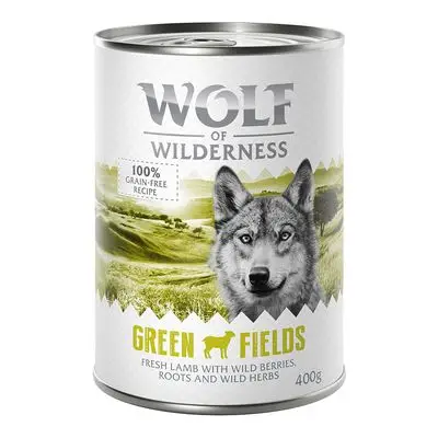 Wolf of Wilderness Hondenvoer 6 x 400 g Green Fields - Lam bij Bitiba