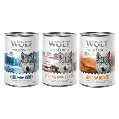Wolf of Wilderness Hondenvoer 6 x 400 g Mix: Vis, Varken en Kip bij Zooplus