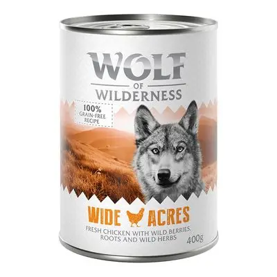 Wolf of Wilderness Hondenvoer 6 x 400 g Wide Acres - Kip bij Bitiba