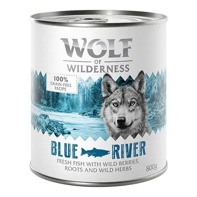 Wolf of Wilderness Hondenvoer 6 x 800 g Blue River - Vis bij Zooplus