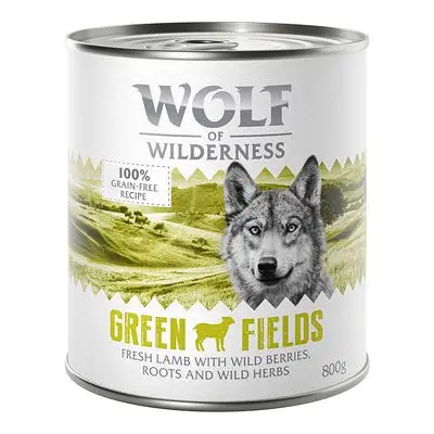 Wolf of Wilderness Hondenvoer 6 x 800 g Green Fields - Lam bij Bitiba