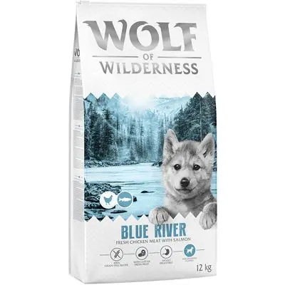 Wolf of Wilderness Junior "Blue River" Zalm - graanvrij Hondenvoer 12 kg bij Bitiba