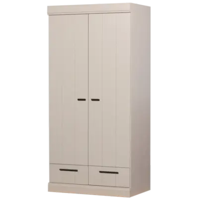 WOOOD 2 deurs Kledingkast Connect - Grenen - Dust - 195x94x53 bij fonQ