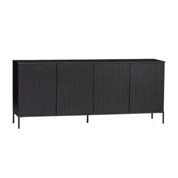 WOOOD Dressoir New Gravure Zwart - 200x85x46 cm bij Woonexpress