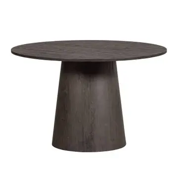 WOOOD Eettafel Maan Donkerbruin - Ø 120 cm bij Woonexpress