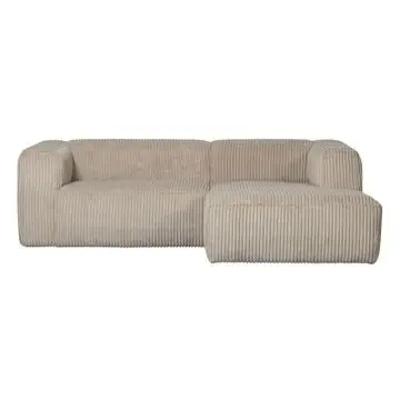 WOOOD Hoekbank Bean Rechts Beige bij Woonexpress