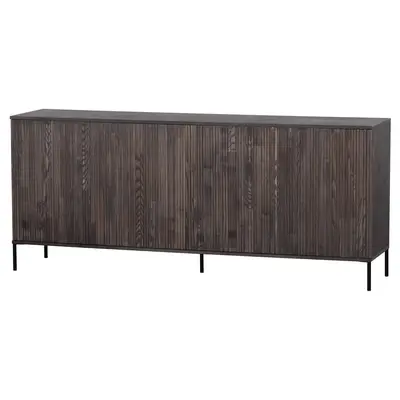 WOOOD New Gravure Dressoir B 200 cm - Essen - Espresso bij fonQ
