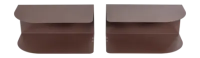 WOOOD Ovia Nachtkastje Links/Rechts - Metaal Paars/Bruin (Set van 2) bij fonQ