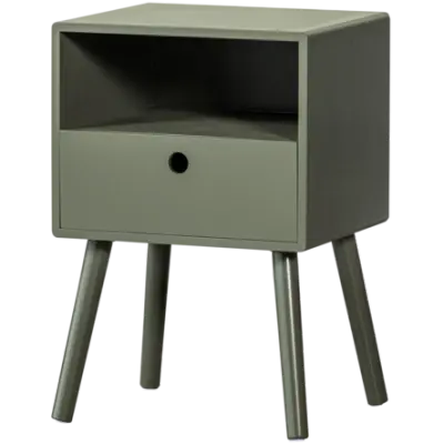 WOOOD Ozzy Nachtkastje Hout Warm Groen 53x36x30 bij fonQ