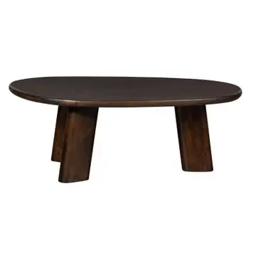 WOOOD Salontafel Roundly Bruin - 110x60 cm bij Woonexpress