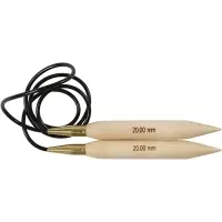 XL Rond breinaalden hout 20mm 150cm bij Creaknutselen