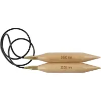 XL Rond breinaalden hout 30mm 150cm bij Creaknutselen