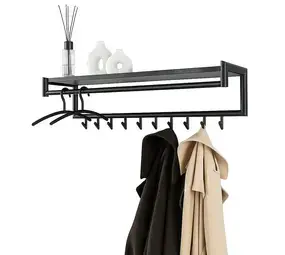 Ylumen Kapstok Tenaro B 100 cm H 30 cm marmer zwart bij Lamponline