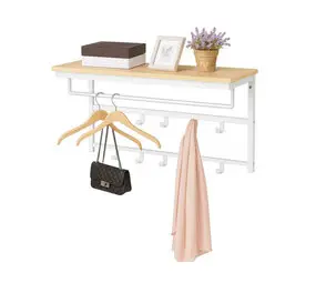 Ylumen Kapstok Wesly B 80 cm H 42 cm hout wit bij Lamponline