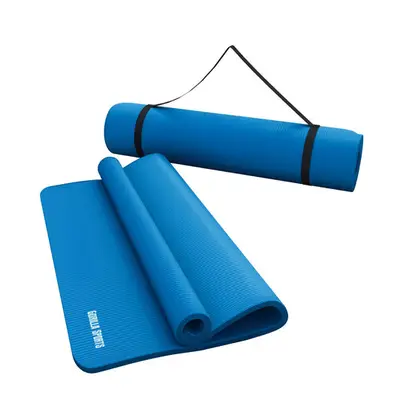 Yogamat Deluxe 190 x 100 x 1,5 cm blauw bij Gorilla Sports