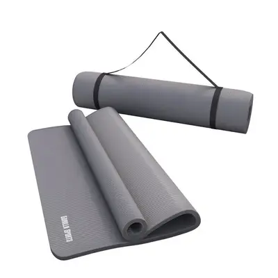 Yogamat Deluxe 190 x 100 x 1,5 cm grijs bij Gorilla Sports