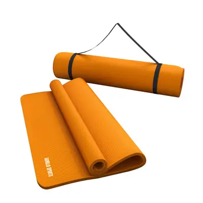 Yogamat Deluxe 190 x 100 x 1,5 cm oranje bij Gorilla Sports