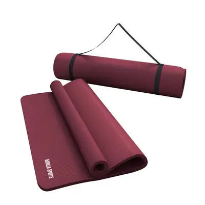 Yogamat Deluxe 190 x 100 x 1,5 cm robijn bij Gorilla Sports