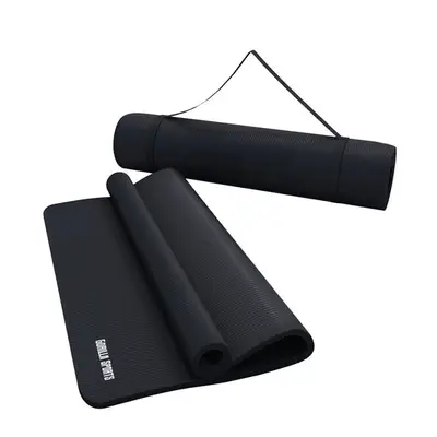 Yogamat Deluxe 190 x 100 x 1,5 cm zwart bij Gorilla Sports