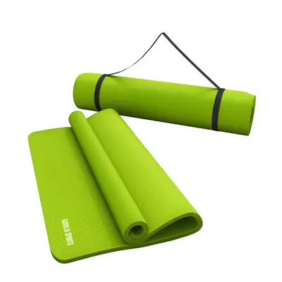 Yogamat Deluxe 190 x 60 x 1,5 cm lime groen bij Gorilla Sports