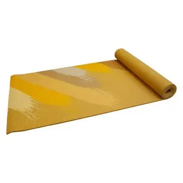 Yogamat - Senz Sports Premium - Geel met print bij Betersport