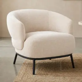 Zachte fauteuil met ronde rug bij LUMZ