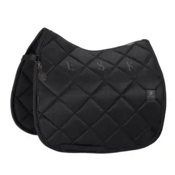 Zadeldekje dressuur Eskadron Platinum Glossy Bit Black Full bij Equidrome