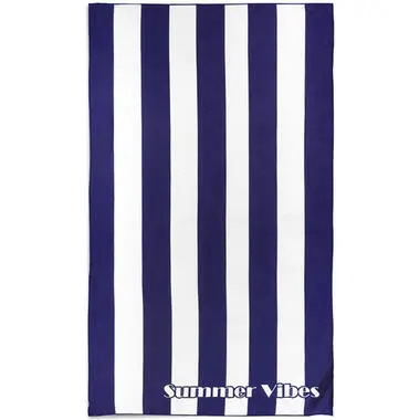 Zavelo Beach Club Strandlaken Summer Vibes - Navy - 100x180 cm bij Leen Bakker