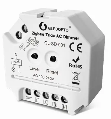 Zigbee Draadloze TRIAC 230v inbouw dimmer bij LEDStripXL