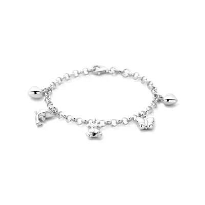 Zilveren Armband Diverse Bedels 15 cm 1321795 bij Juwelier van Dam