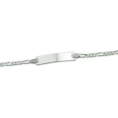 Zilveren Graveerarmband Figaro Plaat 4,2 mm 9 - 11 cm 1327364 bij Juwelier van Dam