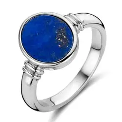 Zilveren zegelring lapis lazuli ovaal bij Zilver.nl