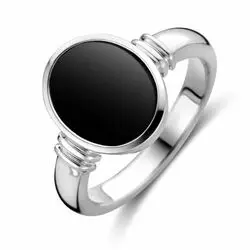 Zilveren zegelring onyx ovaal bij Zilver.nl