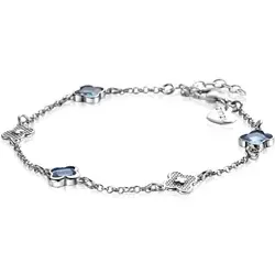 ZINZI armband blauwe klavers ZIA2582 bij Zilver.nl