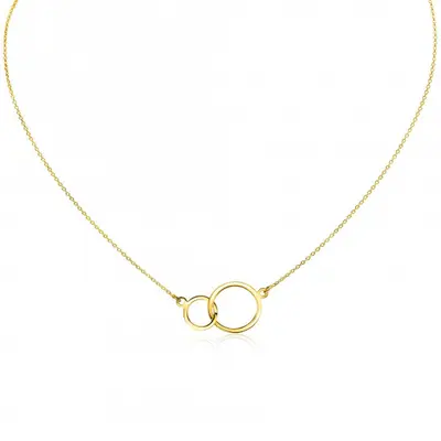 ZINZI Gold 14 karaat gouden jasseron ketting ronde vormen 42cm ZGC113 bij ZINZI