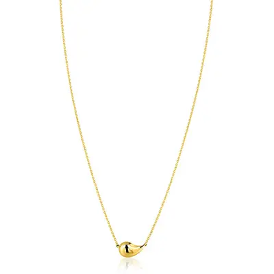 ZINZI Gold 14 karaat gouden ketting 45cm met druppelvormige hanger 13mm ZGC557 bij ZINZI