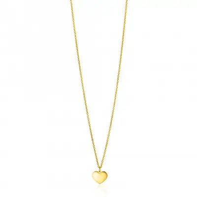 ZINZI Gold 14 krt gouden ketting 43cm met hart hanger 8mm ZGC312 bij ZINZI