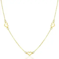 ZINZI Gold 14k gouden ketting hartjes ZGC504 bij Zilver.nl
