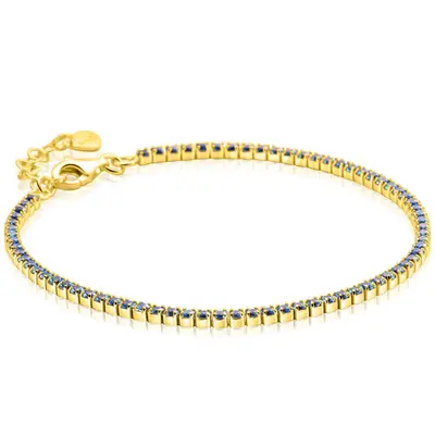 ZINZI gold plated zilveren tennis armband ZI2892B bij Juwelier van Dam