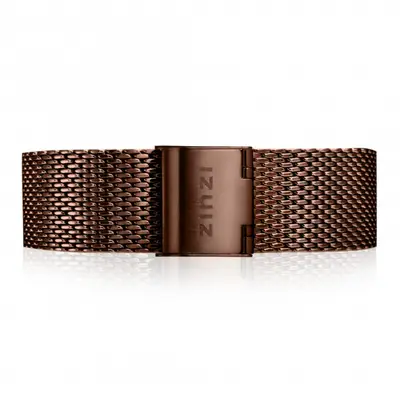 Zinzi Retro bruine stalen mesh horlogeband 18mm RETBAND30 bij ZINZI