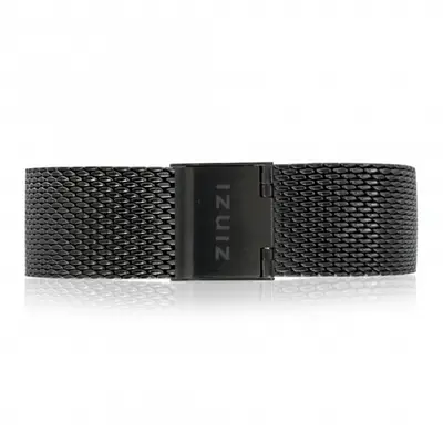 Zinzi Retro zwarte stalen mesh horlogeband 18mm RETBAND14 bij ZINZI
