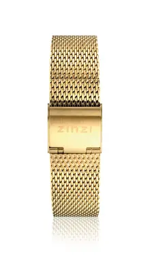 Zinzi stalen mesh horlogeband goudgekleurd 14mm LADYBAND13 bij ZINZI