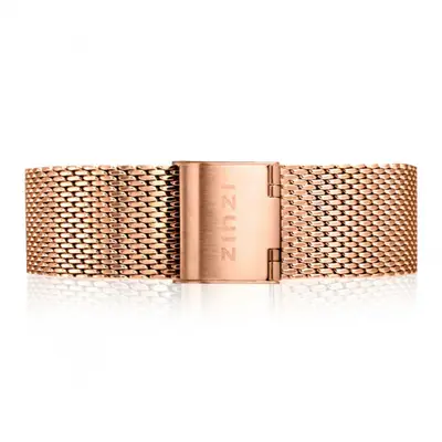 ZINZI stalen mesh horlogeband roségoudkleurig 18mm RETBAND2 bij ZINZI