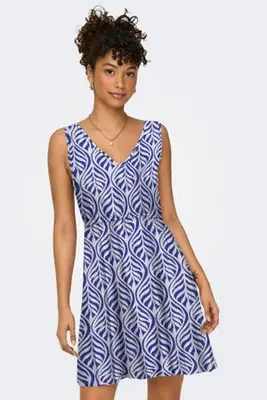 zomerjurk blauw bij Wehkamp