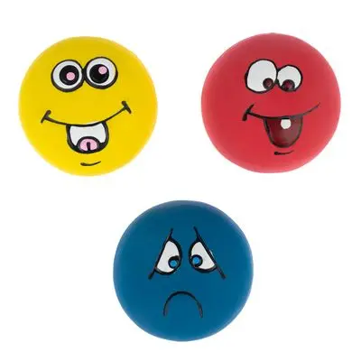 zooplus Basics hondenspeelgoed Emoji latex ballen Set van 3 (elk Ø 5 cm) bij Bitiba