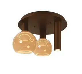 Ztahl Plafondlamp Riva 3 lichts Ø 35 cm platinum bij Lamponline